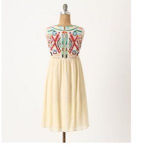 Anthropologie by Gryphon Contrasting Halves Dress
